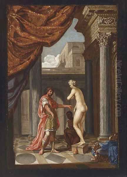 Pygmalion and Galatea Oil Painting by Jacobus Saeys