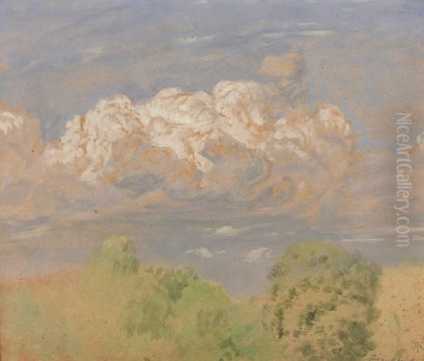 Wolkenstudie Oil Painting by Hans Thoma