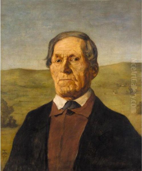 Onkel Ludwig Maier Oil Painting by Hans Thoma