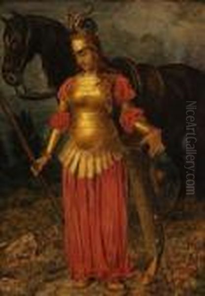 Brunnhilde. Oil Painting by Hans Thoma