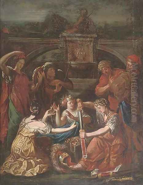 Achilles and the daughters of Lycomedes Oil Painting by North-Italian School