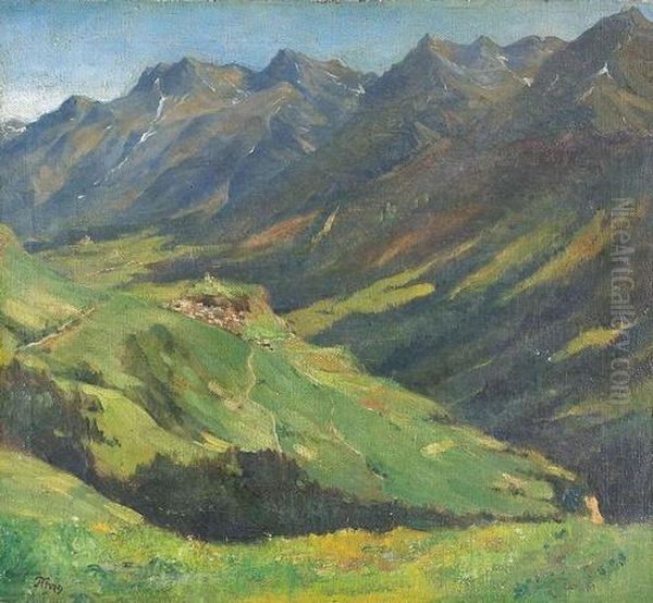 Landschaft Bei Menzenschwand. Oil Painting by Hans Thoma