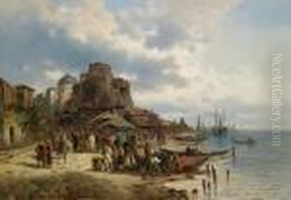 Partie Am Bosporus Oil Painting by Josef Thoma