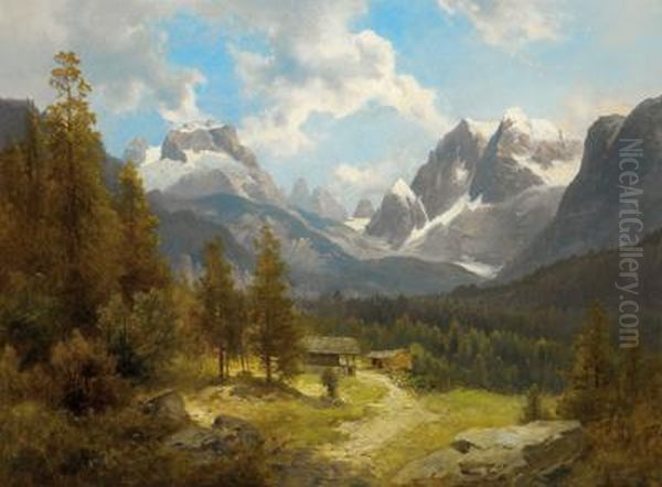 Panorama Sudtirolese Oil Painting by Josef Thoma