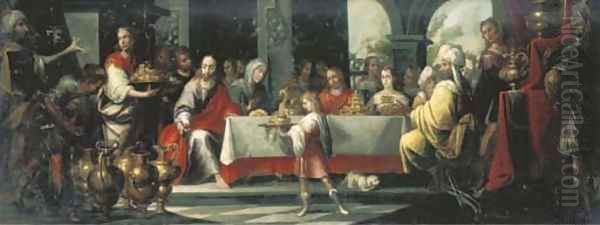 The Marriage at Cana Oil Painting by North-Italian School