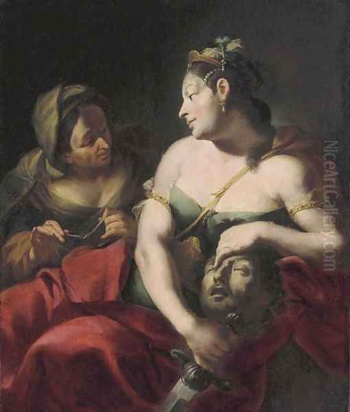 Judith with the head of Holofernes Oil Painting by North-Italian School