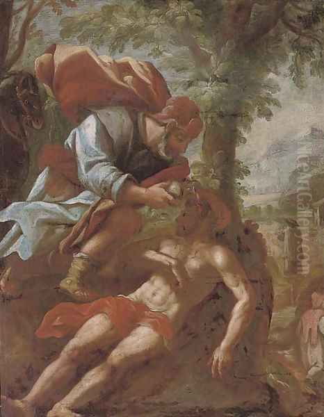 The Good Samaritan Oil Painting by North-Italian School