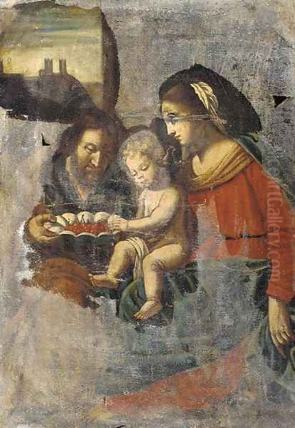 The Holy Family Oil Painting by North-Italian School