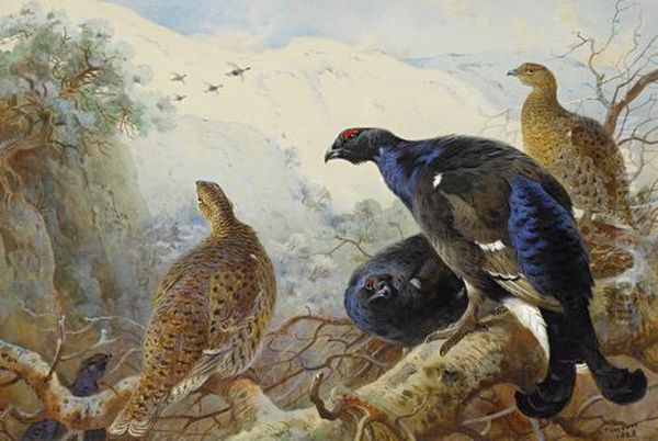 Blackgame Oil Painting by Archibald Thorburn