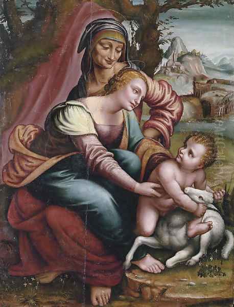 The Madonna and Child with Saint Anne Oil Painting by North-Italian School