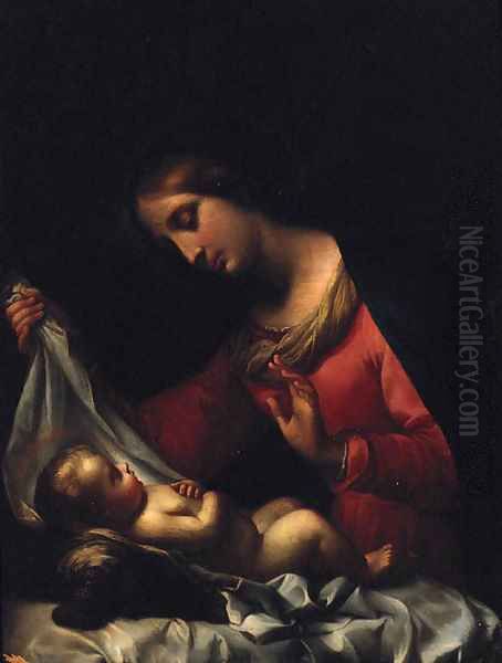 The Madonna and Child Oil Painting by Giovanni Battiata Salvi, Il Sassoferrato