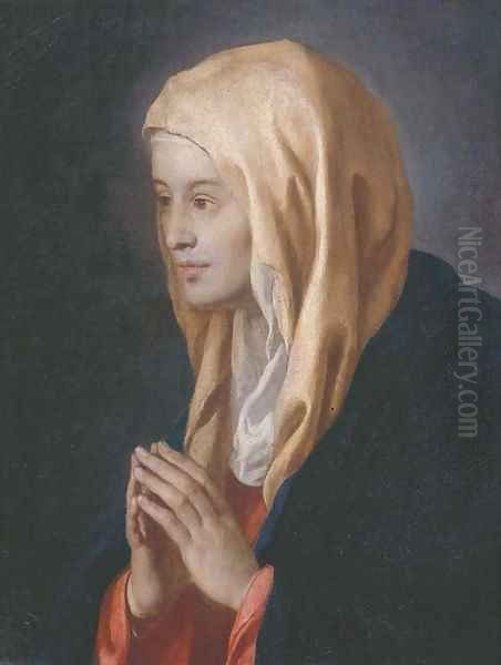 The Madonna at prayer Oil Painting by Giovanni Battiata Salvi, Il Sassoferrato