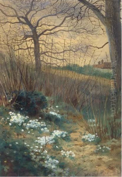 An Early Spring Morning Oil Painting by Archibald Thorburn