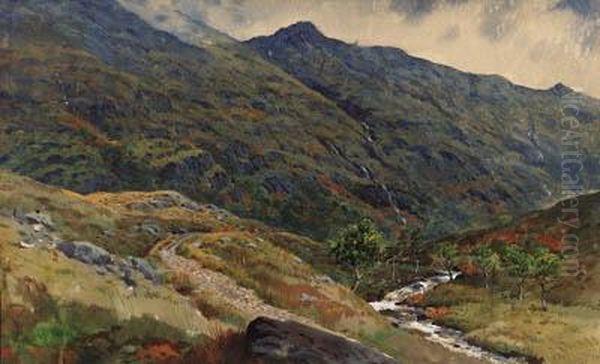 View Of Barrisdale Forest Oil Painting by Archibald Thorburn