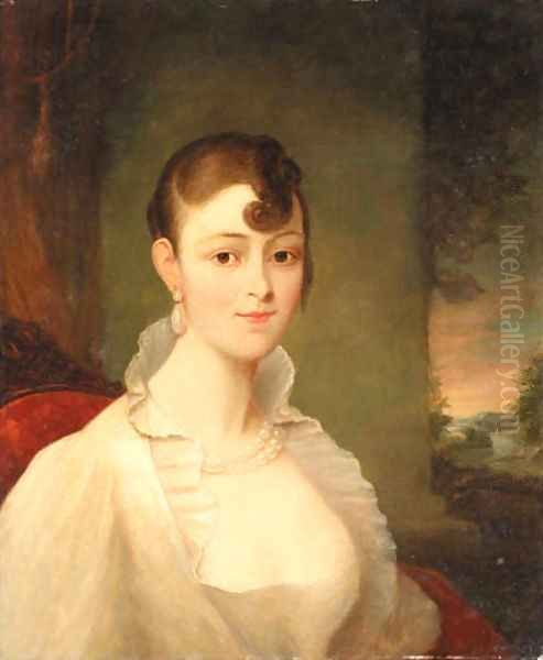 Mrs. John Nicholson Oil Painting by American School