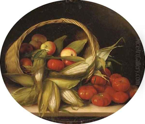 Still Life with Apples Oil Painting by American School