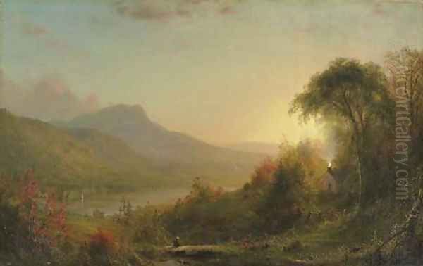 Early Autumn Oil Painting by American School