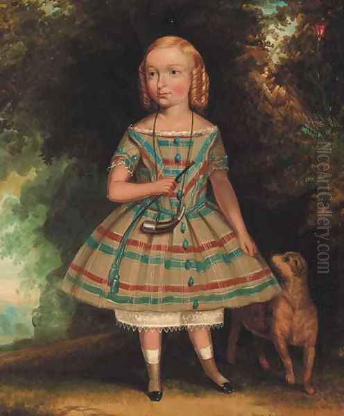 Portrait of a young girl Oil Painting by American School