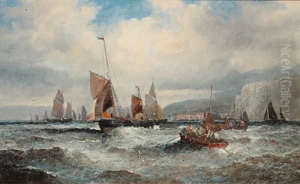 Scarborough Oil Painting by William A. Thornley Or Thornber