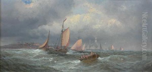 Returning To The Ship Oil Painting by William A. Thornley Or Thornber