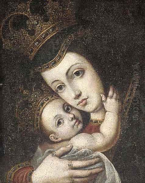 The Madonna and Child Oil Painting by Spanish Colonial School