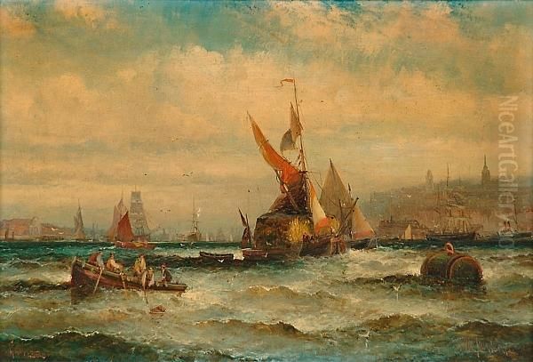 Gravesend Oil Painting by William A. Thornley Or Thornber