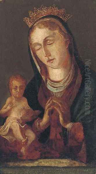 The Virgin and Child Oil Painting by Spanish Colonial School