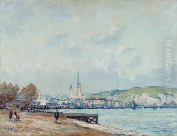 Rouen Mit Kathedrale Und Hafen Oil Painting by William Georges Thornley