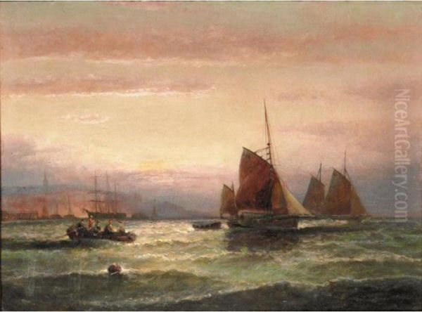 Sailing Boats Oil Painting by William Georges Thornley