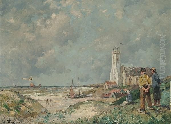 Edam Church, Holland Oil Painting by William Georges Thornley