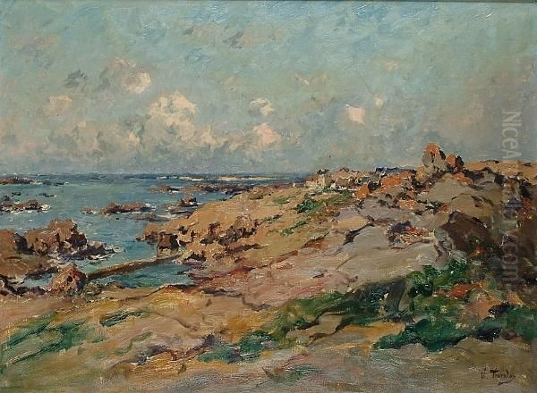 Island Of Brehat, Off The Coast Of Brittany Oil Painting by William Georges Thornley