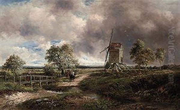 The Old Mill, Solihull Oil Painting by Joseph Thors