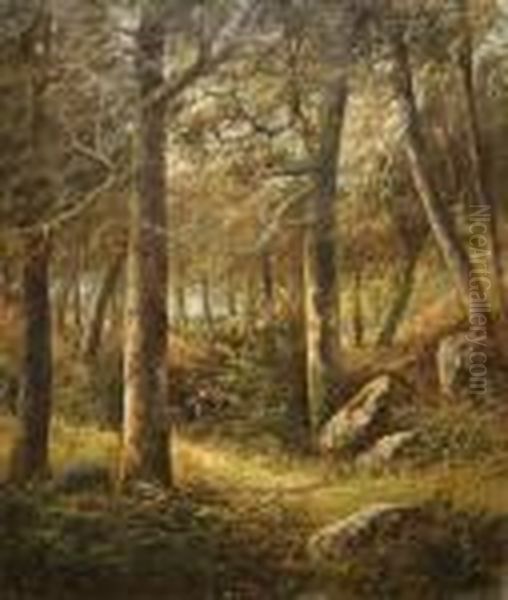 In The Woods Oil Painting by Joseph Thors