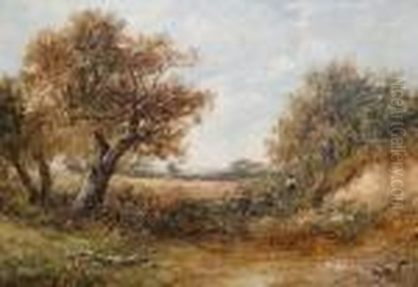 A Country Landscape Oil Painting by Joseph Thors