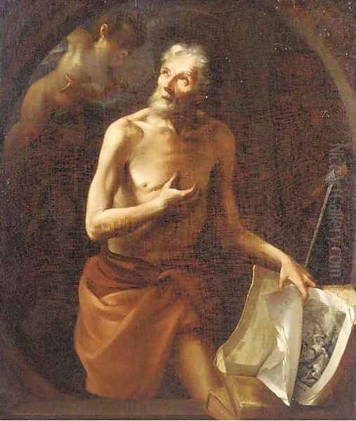 Saint Jerome Oil Painting by Franz Sigrist