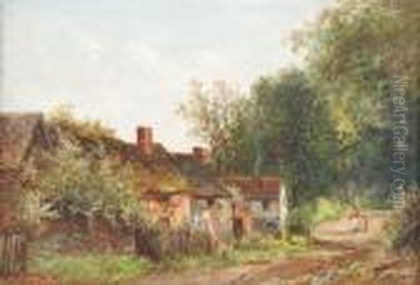 Cottages Oil Painting by Joseph Thors