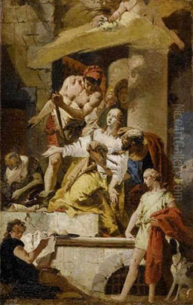 Martyrdom Of Saint Agatha Oil Painting by Giovanni Battista Tiepolo