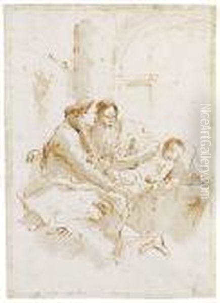 The Holy Family Oil Painting by Giovanni Battista Tiepolo