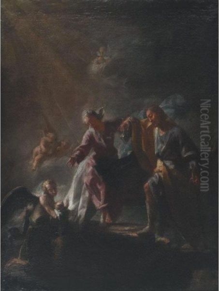 The Flight Into Egypt Oil Painting by Giovanni Battista Tiepolo