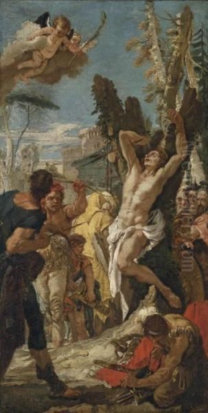 The Martyrdom Of Saint Sebastian Oil Painting by Giovanni Battista Tiepolo