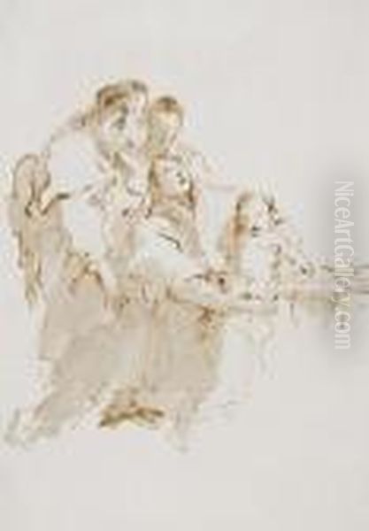 La Sainte Famille Oil Painting by Giovanni Battista Tiepolo