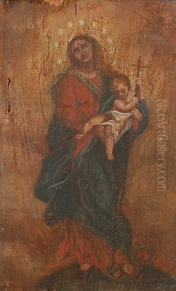 Madonna And Child Oil Painting by Giovanni Battista Tiepolo