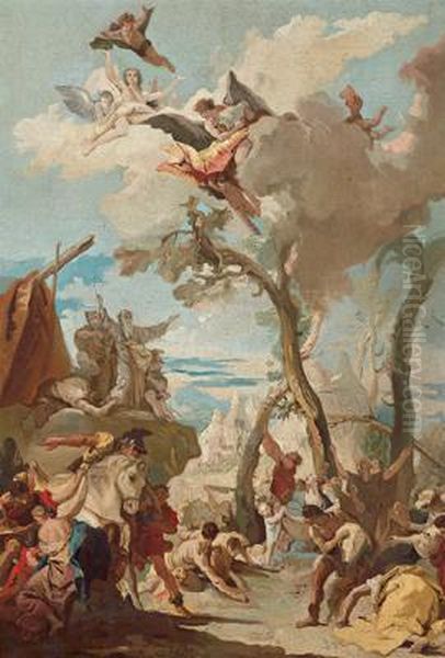 La Pioggia Di Manna Oil Painting by Giovanni Battista Tiepolo