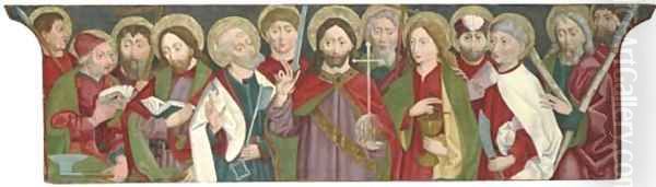 Christ amongst the Apostles Oil Painting by South German School