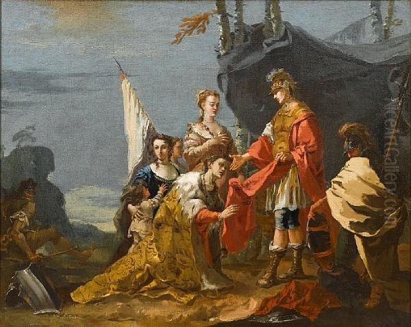 The Family Of Darius Before Alexander Oil Painting by Giovanni Battista Tiepolo