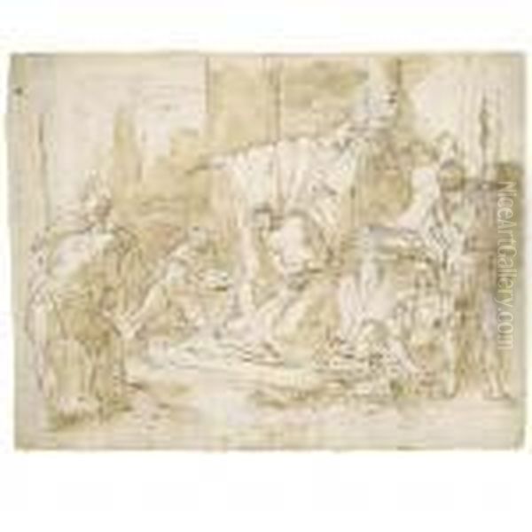 The Sacrifice Of Iphigenia Oil Painting by Giovanni Battista Tiepolo