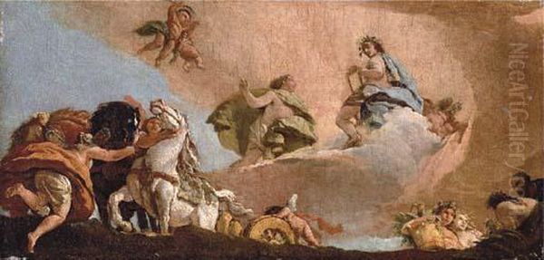 Phaeton Asking To Drive The Chariot Of Apollo Oil Painting by Giovanni Battista Tiepolo