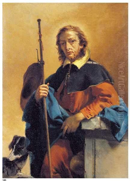 San Rocco Oil Painting by Giovanni Battista Tiepolo