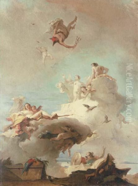 The Triumph Of Venus Oil Painting by Giovanni Battista Tiepolo