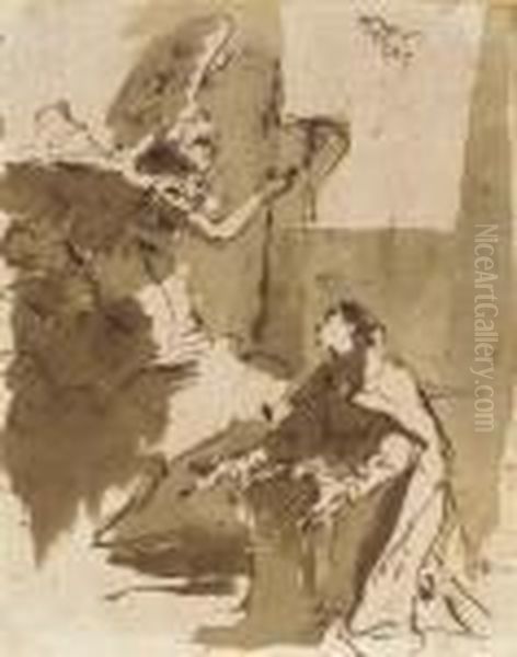 The Annunciation Oil Painting by Giovanni Battista Tiepolo